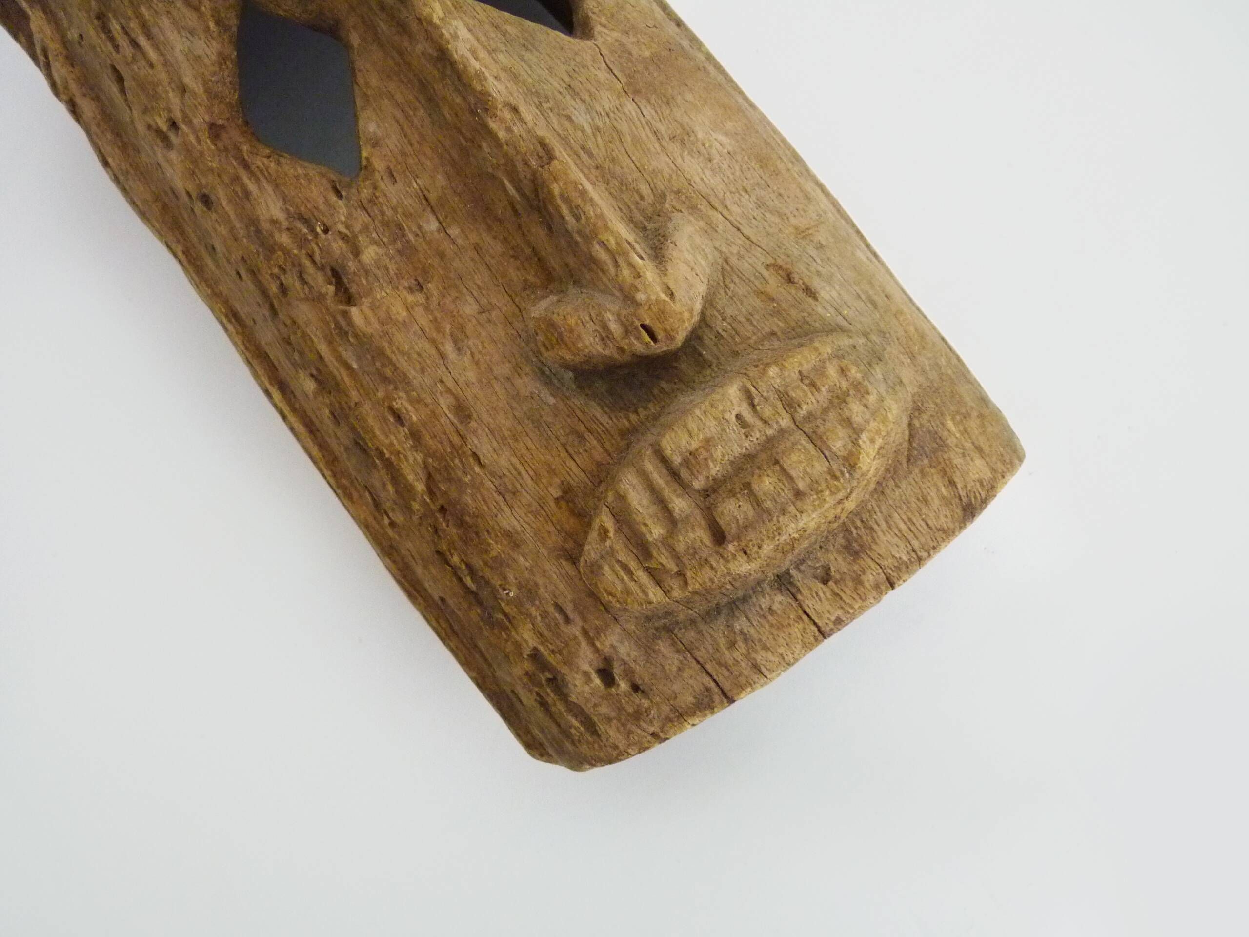 Old Dogon mask from Mali in wood. African mask from the 50s