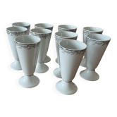 Lot of 10 Limoges porcelain mazagrans.