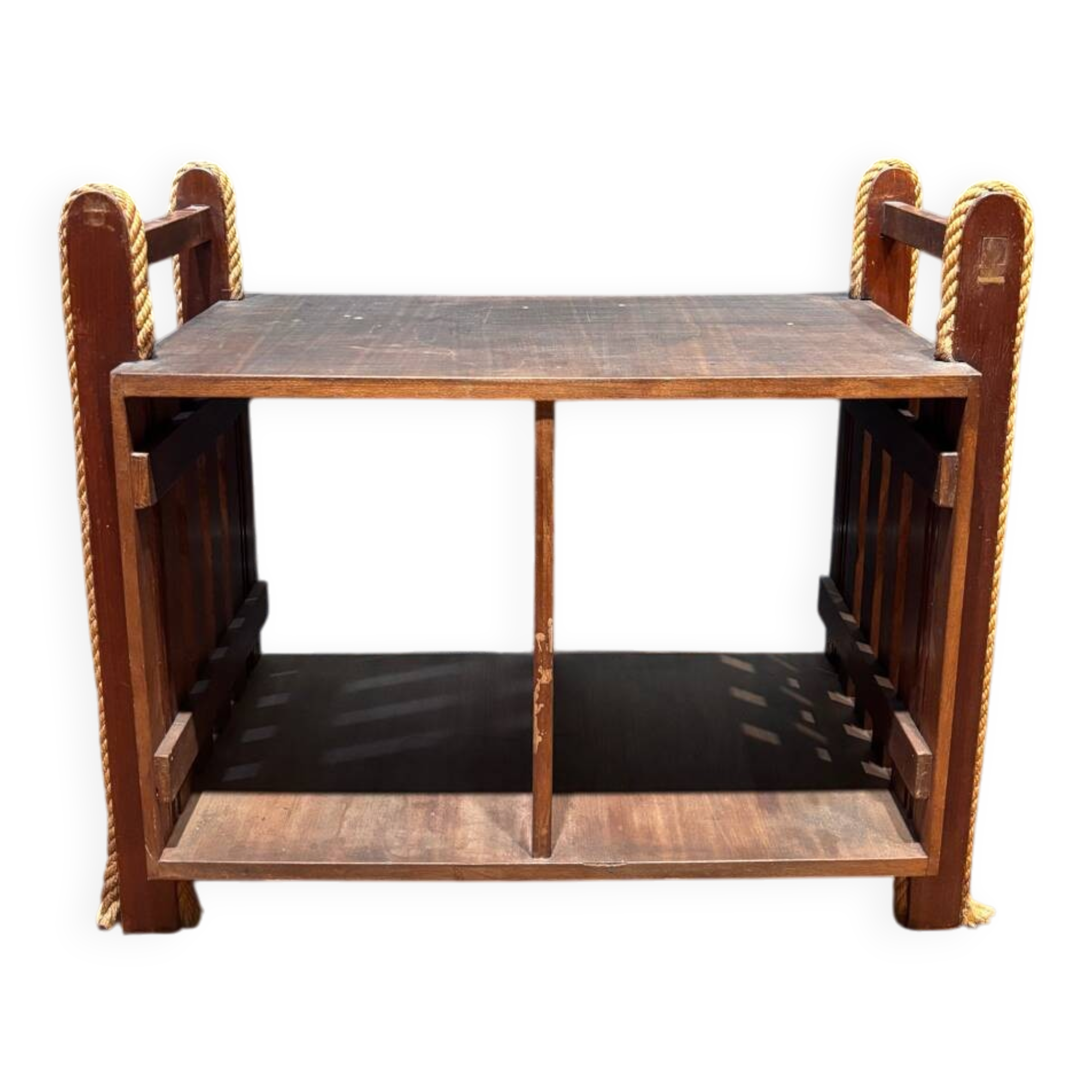 Vintage side table – Wooden structure and open shelf