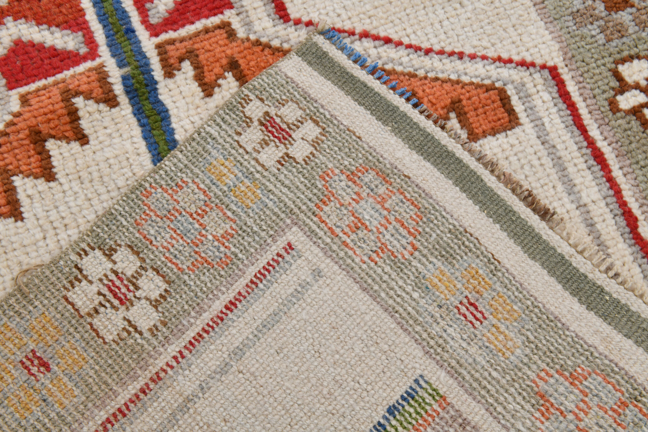 3x11 geometric oushak runner rug,97x348cm