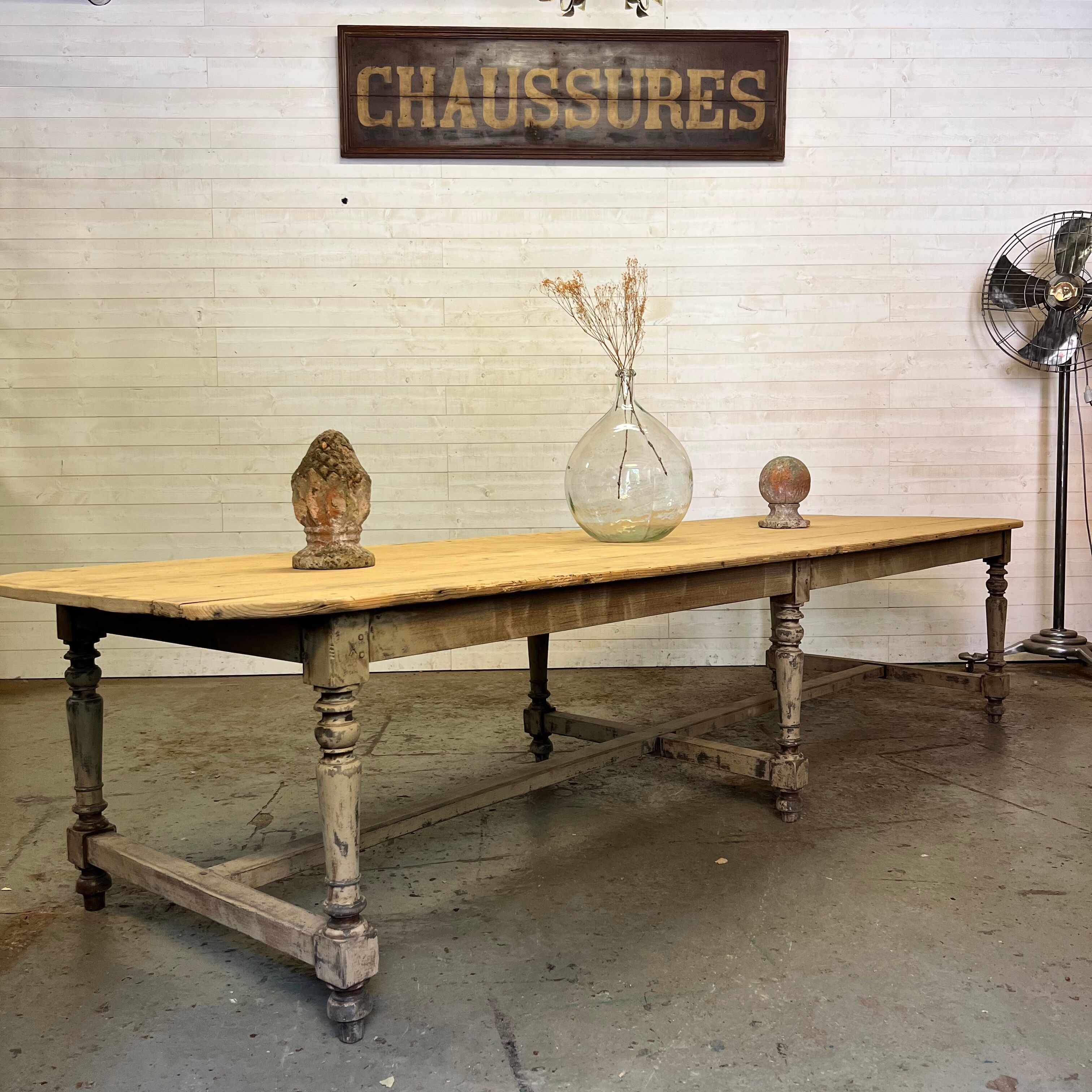 Table de ferme XXL patiné début XX e