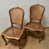 Set of 4 caned chairs