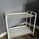 Folding Mobile Bar Cart / Serving Trolley — White, 1970s