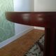 Danish extendable round table on central support