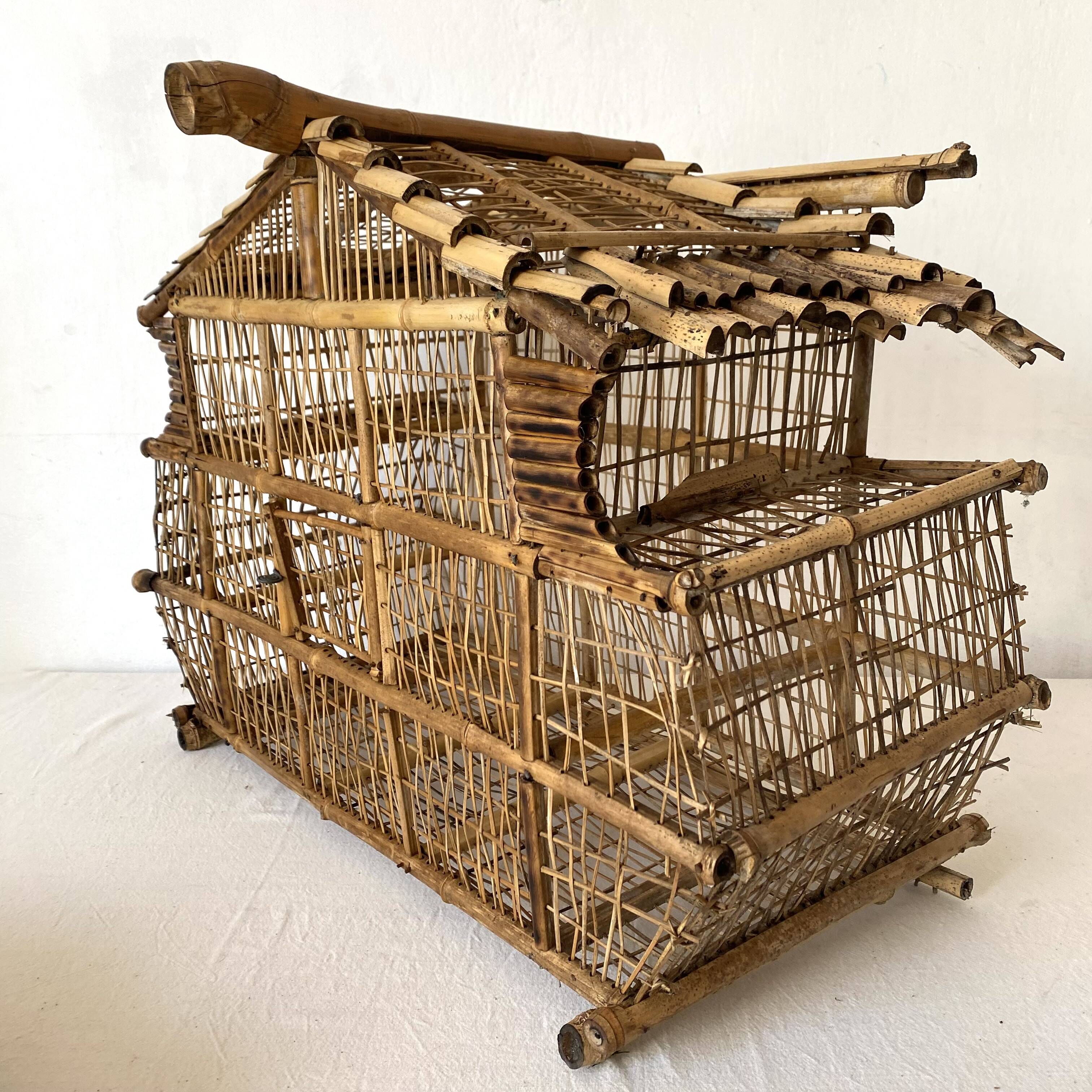 Bamboo bird cage for decoration
