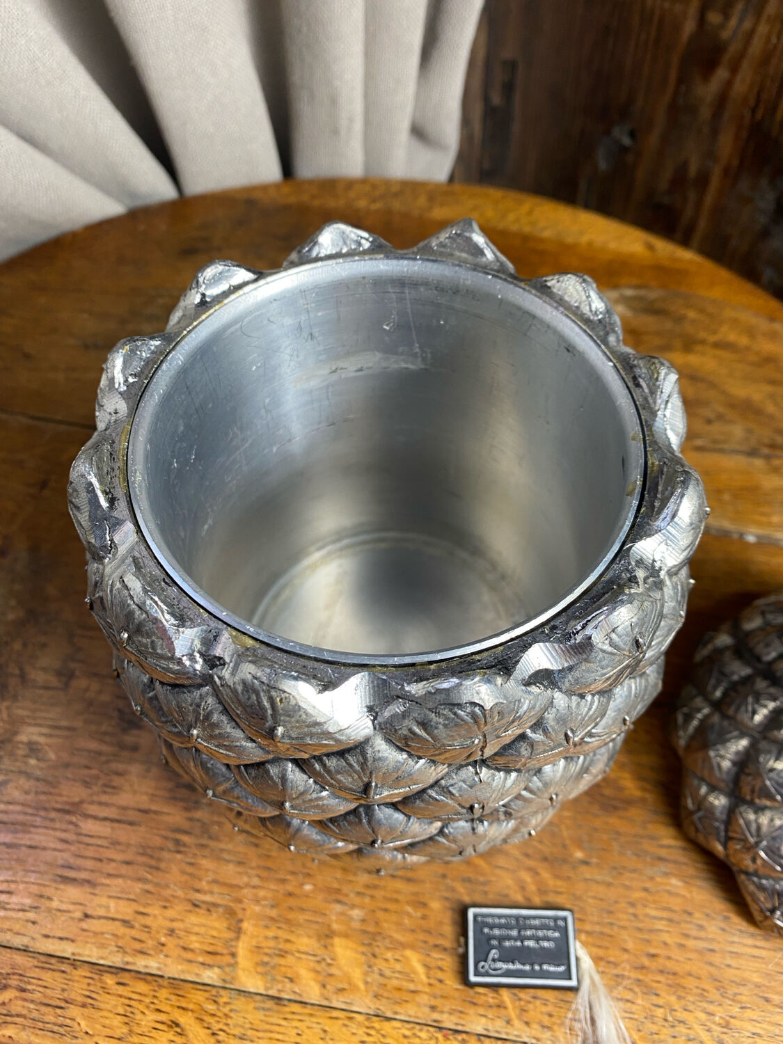 Pineapple-shaped ice bucket by Mauro Manetti, 1960.