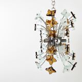 Mid century glass sputnik chandelier, 1970s