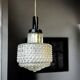 Mid Century small hobnail glass hanging ceiling lamp