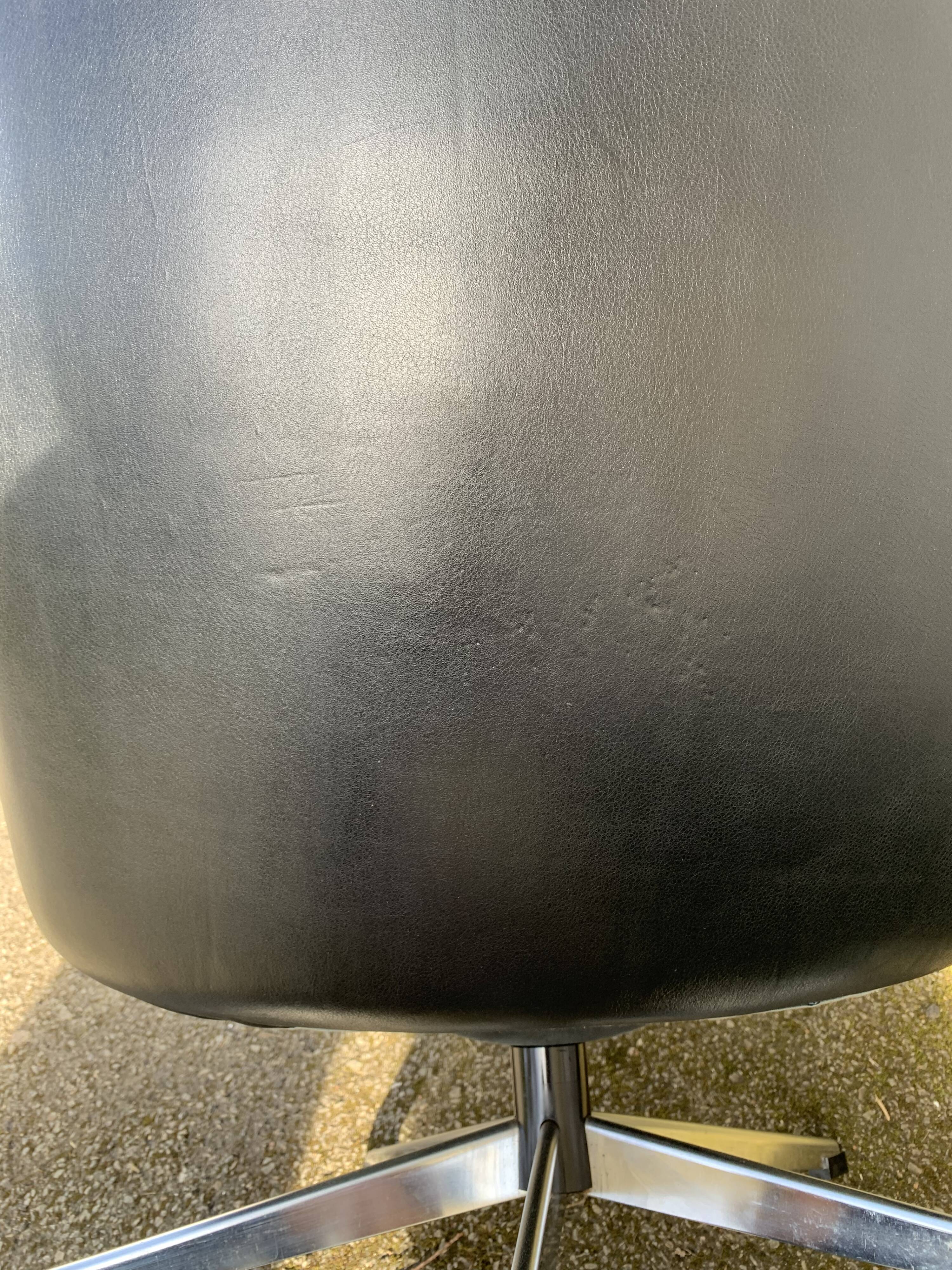 Scandinavian leather armchair 1970