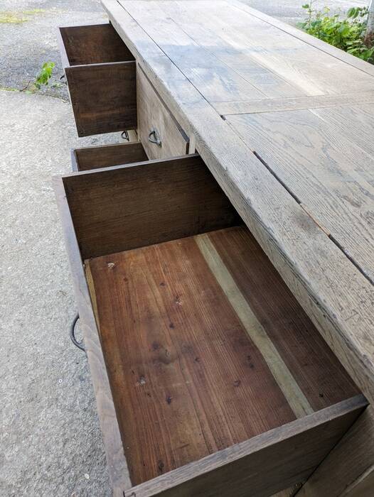 Comptoir de mercerie, meuble de métier, grainetier