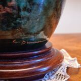 Green lamp signed Louis Drimmer