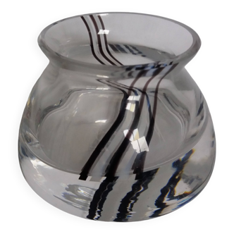 Caithness Glass Crystal Paperweight Sulfide Vase Pocket Empty