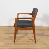 Mid-Century Teak & Leather Armchair by Erik Buck for Ørum Møbelfabrik, Denmark 1960s