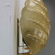 Set of 2 swedish leaf shaped wall sconces Fritz Kurz  for Orrefors, 1960s