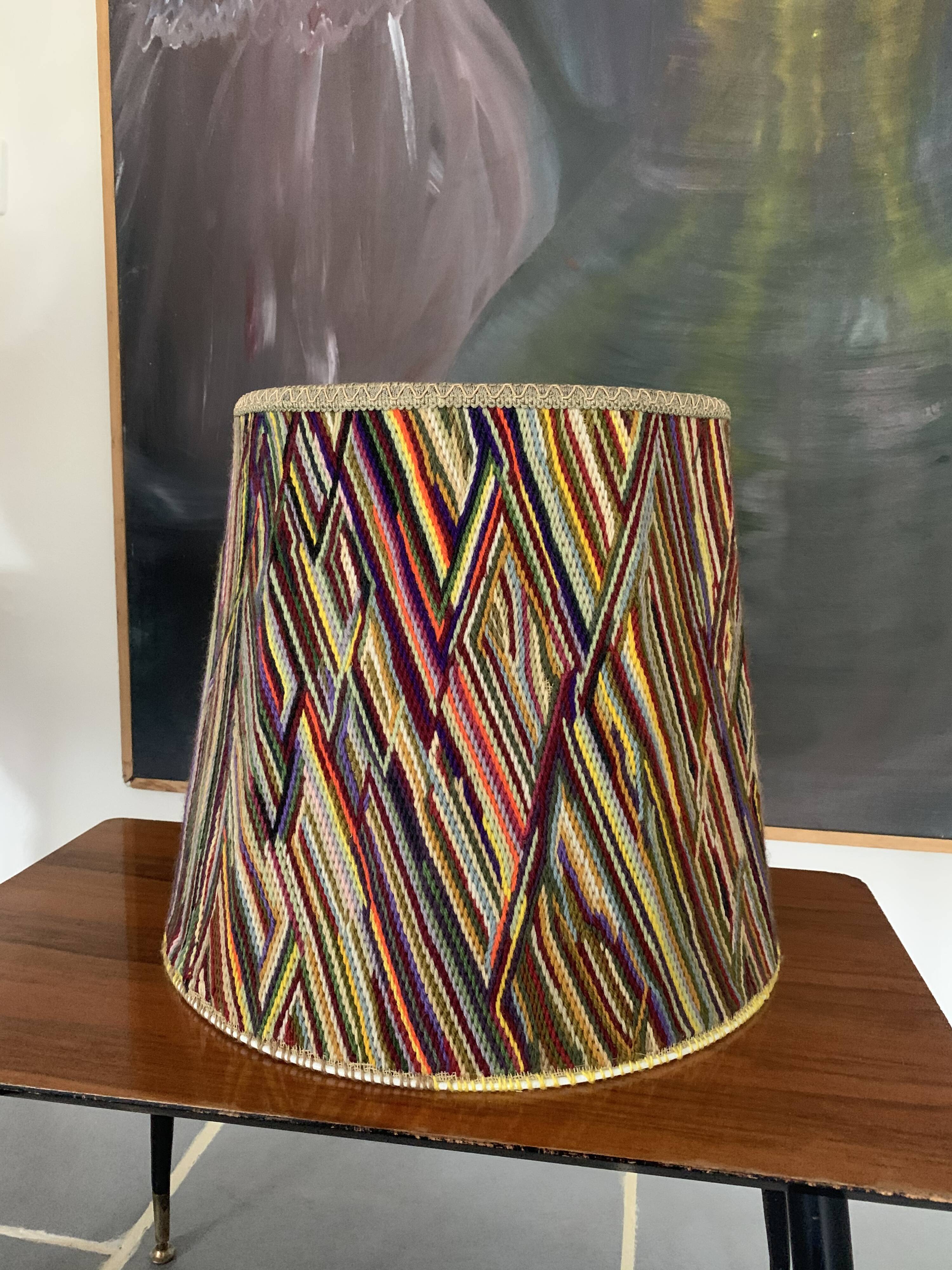 Vintage signed ceramic lamp