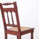 Vintage Belgian Turned Chair | 1940s Wooden Chair with New Rattan Seat