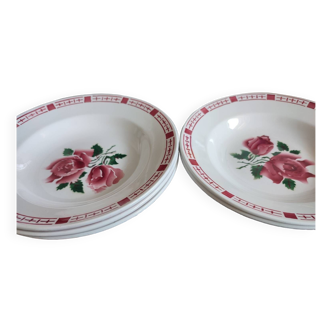 Lot de 5 assiettes Sarreguemines et Digoin