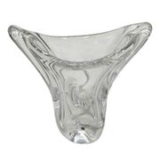 Vase en cristal de Sèvres des années 1950 - Design de forme libre soufflé à la main