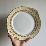 Vintage cake service l'Amandinoise in yellow and gold