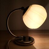 Art deco lamp molded glass and chrome, wall lamp 30s