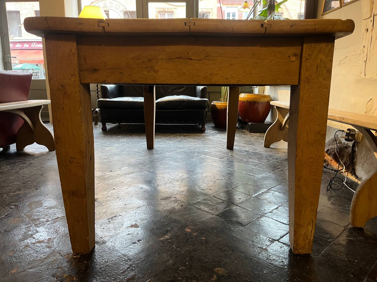 Farmhouse table, 19th century.