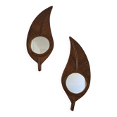 Pair of bamboo mirrors Vivai Del Sud