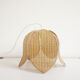 Braided rattan flower hanging lamp