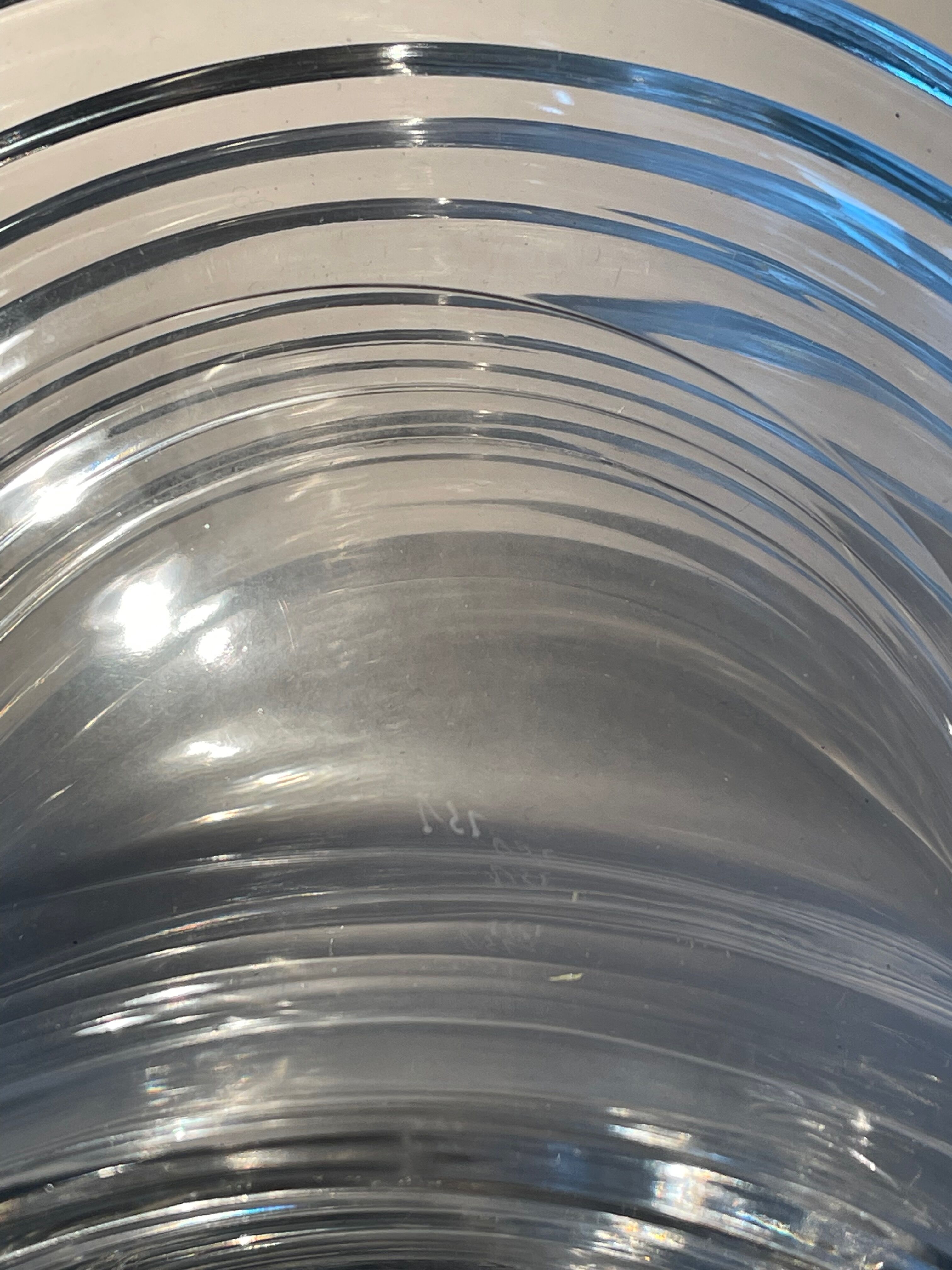 6 crystal half-moon salad plates