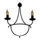 set of two black metal wall lights