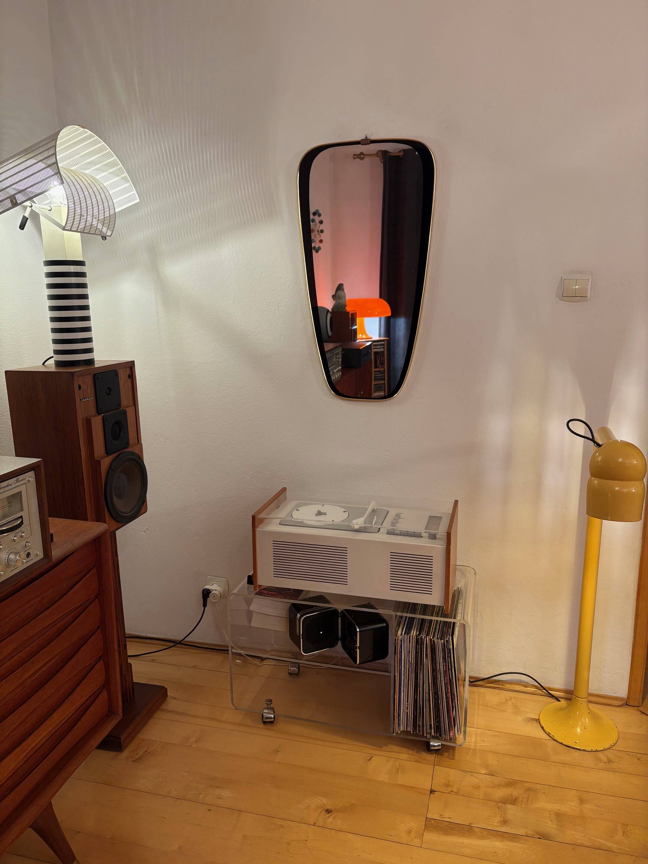 Large Rockabilly Mirror, 1960s