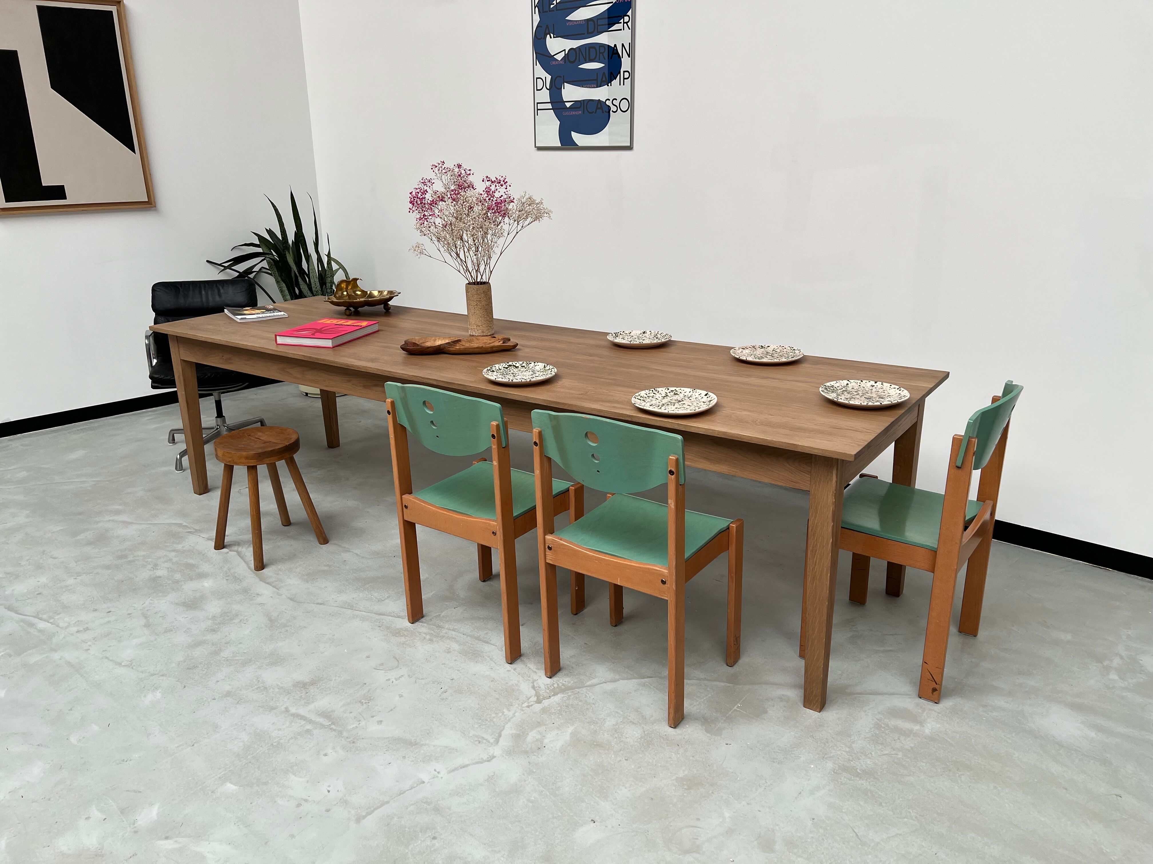 Farmhouse table "Dark Brown", spindle legs XXL 300 X 90 cm