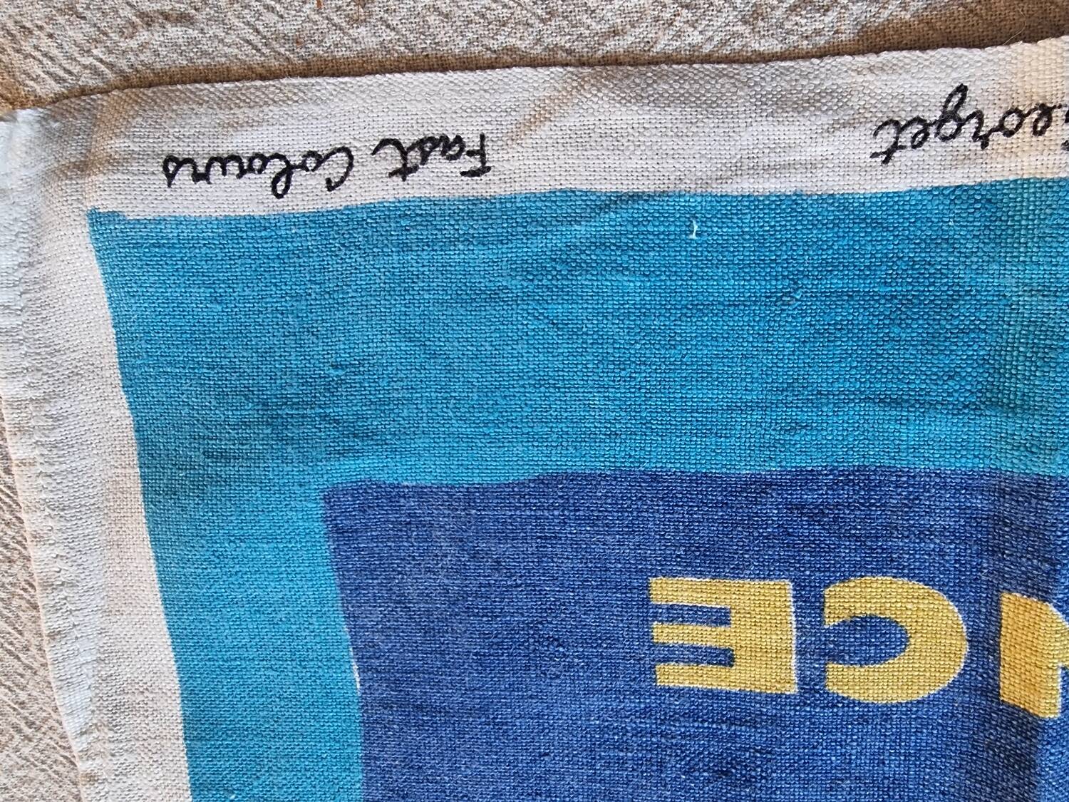 Vintage air france decoration linen, guy georget, wall art