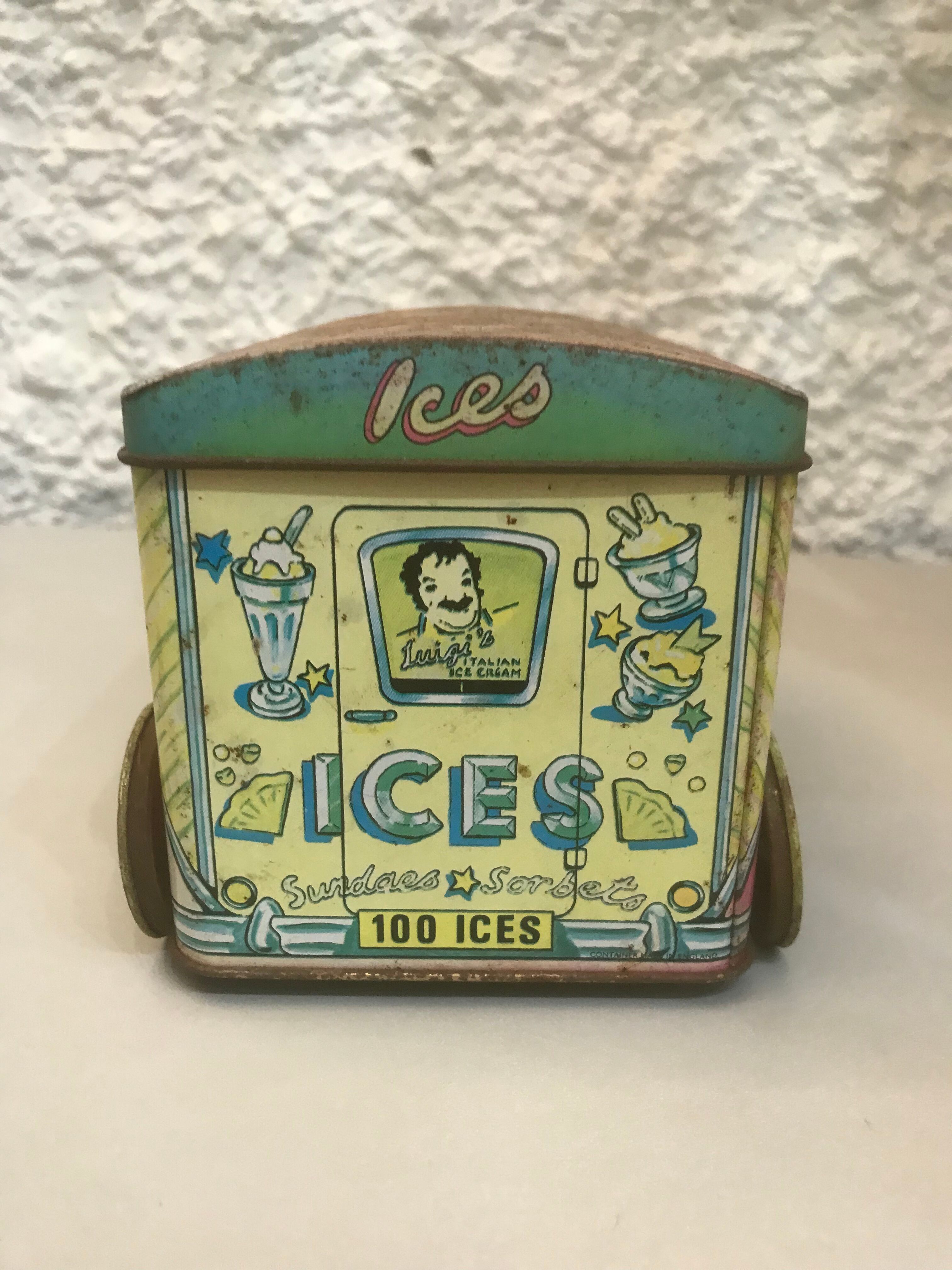 Metal box vintage ice cream bus 1960