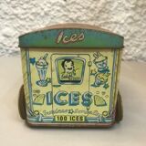 Metal box vintage ice cream bus 1960
