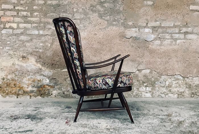 Fauteuil en orme Ercol Windsor 1956 Luciano Ercolani