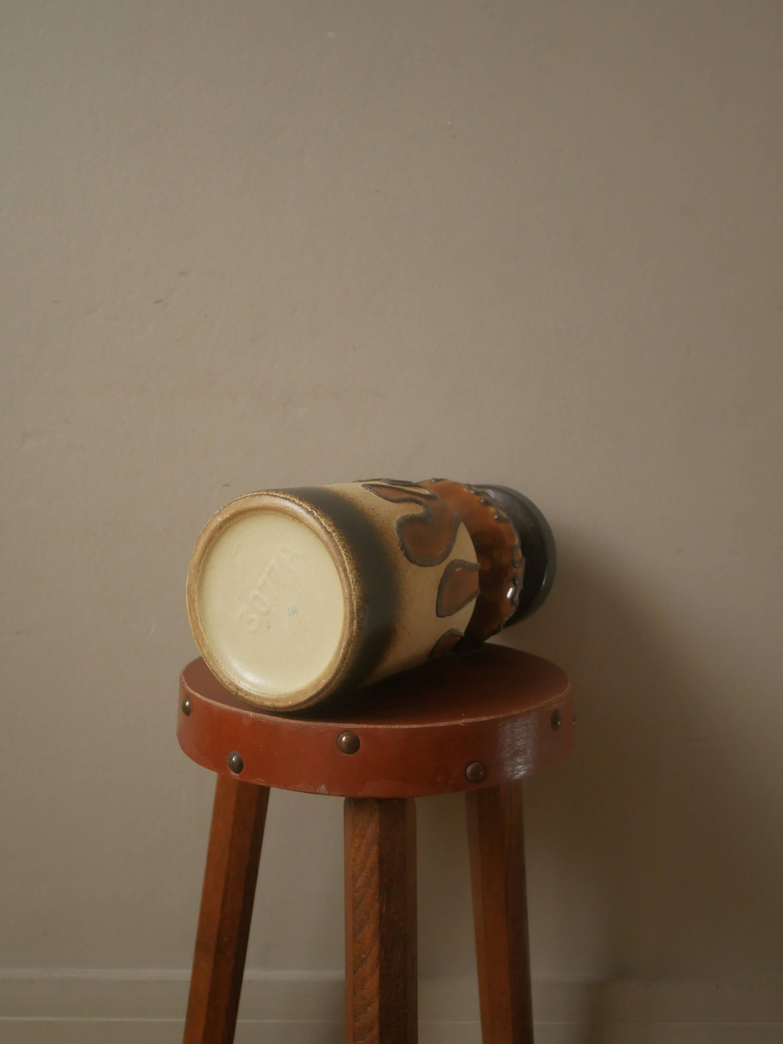 Vintage ceramic vase German ceramic country decoration Scandinavian design handmade