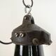 Industrial Black Enamel Bauhaus Pendant Lamp, 1930s