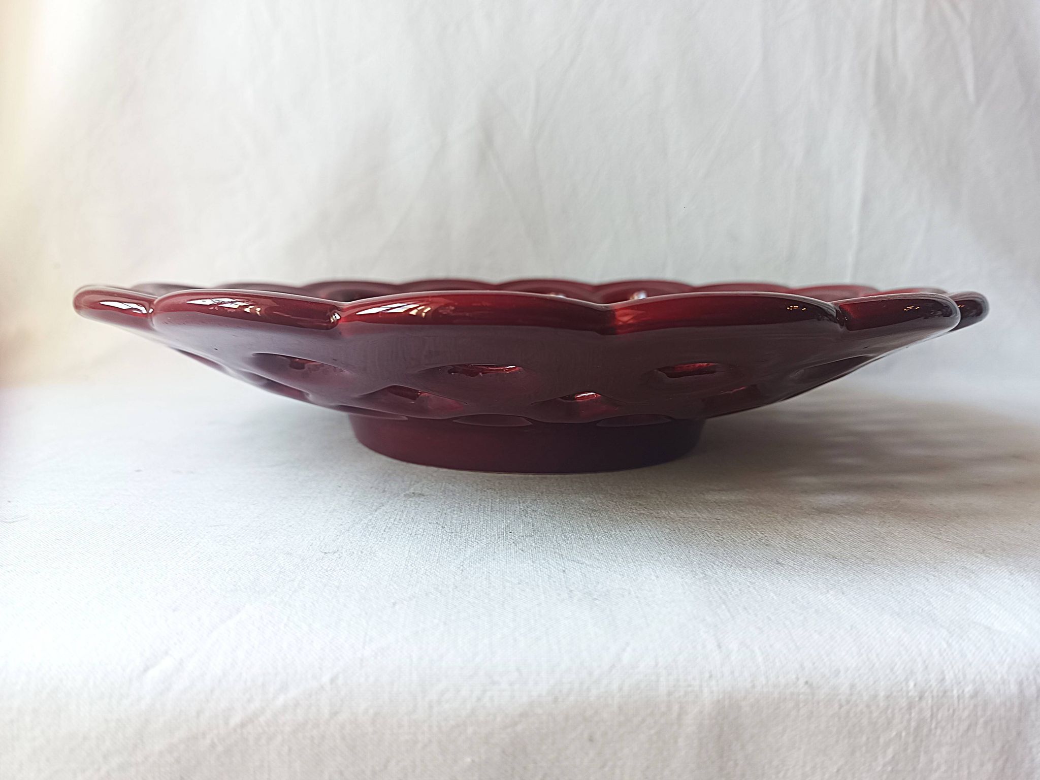 Saint Clément ceramic plate bowl barbotine fruit bowl