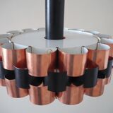 Suspension lamp from the 1960s – 1970s in copper and black metal