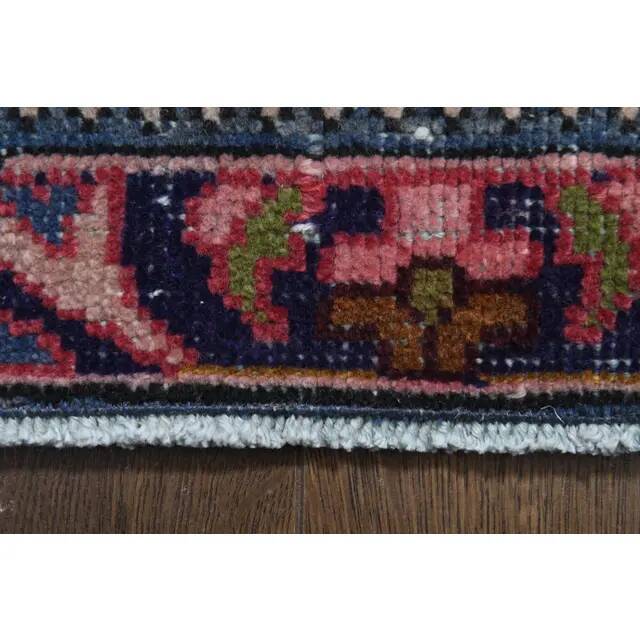1970s Vintage Persian Handmade Wool Cotton Pink Area Rug  282x397