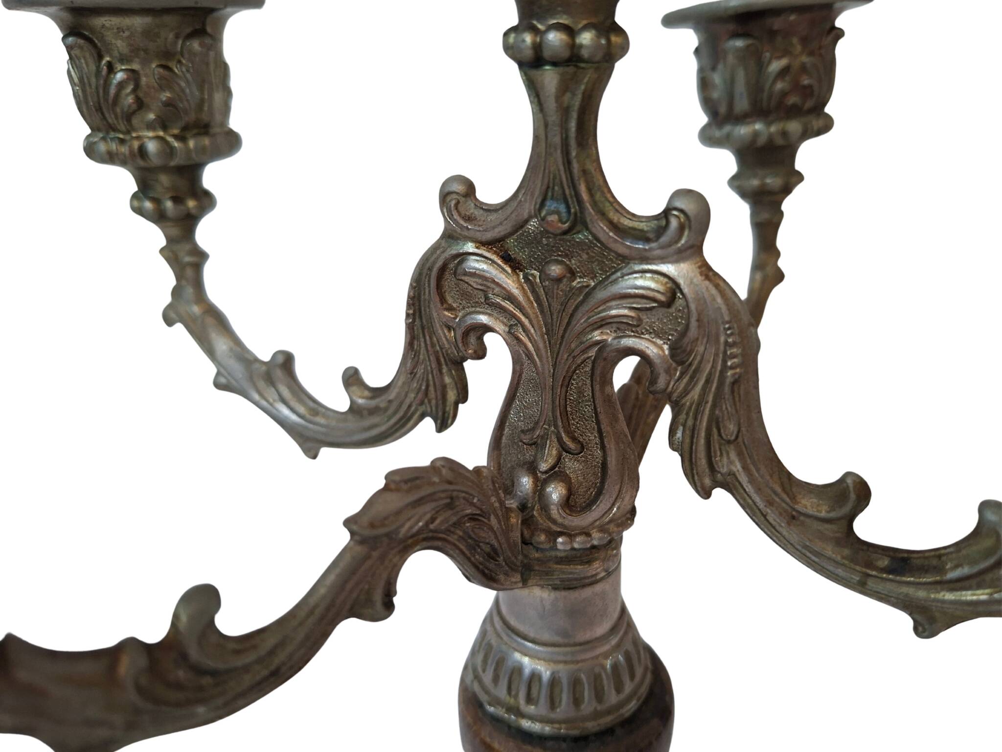 Elegante Candelabro Vintage a 5 Fiamme – Firmato AGAD in Stile Barocco '70