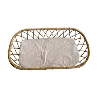 Berceau en rotin avec matelas