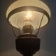 Mid-century Czech cast iron glass lamp vintage floral shade home lighting