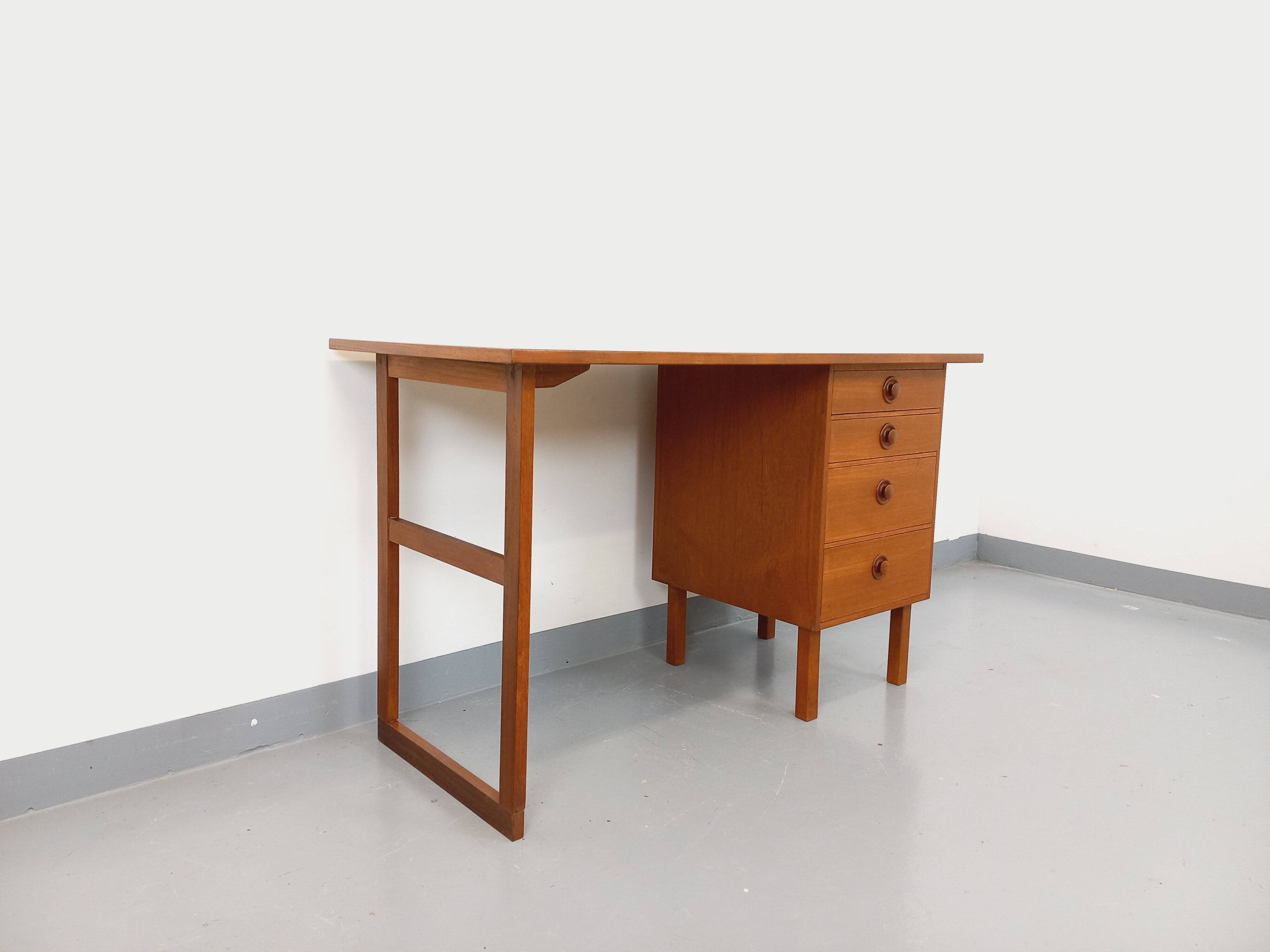 Vintage Scandinavian teak desk from the 60s