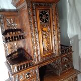 Furniture 2 Breton bodies in oak wood carved with characters