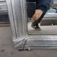 Silver art deco mirror around 1930