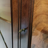 Solid cherry and lacquered mahogany veneer bookcase from the late 1950s