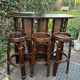 Rattan bar and vintage stools