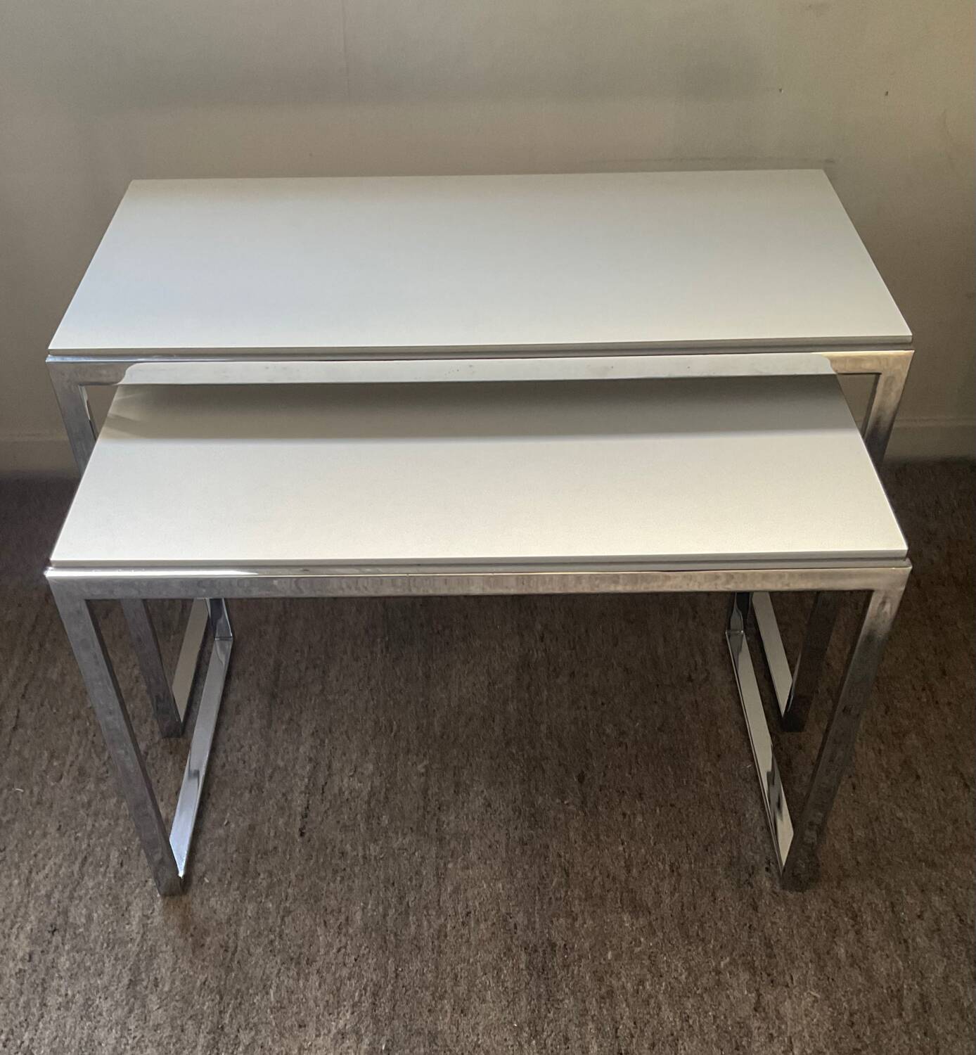 Pair of vintage 70s nesting tables