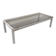 Vintage rectangular coffee table in smoked glass and chrome metal from the 1960s.